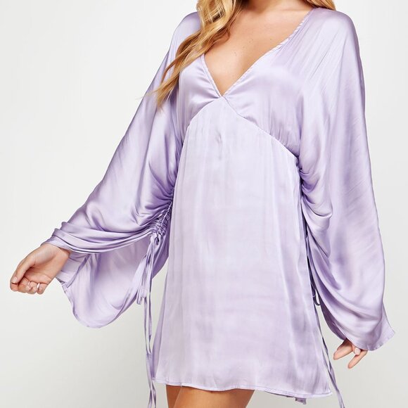 Strut & Bolt Dresses & Skirts - Strut & Bolt Lavender Long Sleeve Mini Dress/ S